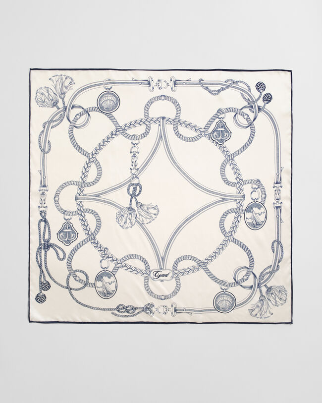 Sailing Print Seidentuch