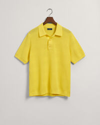 Textured Baumwoll Poloshirt