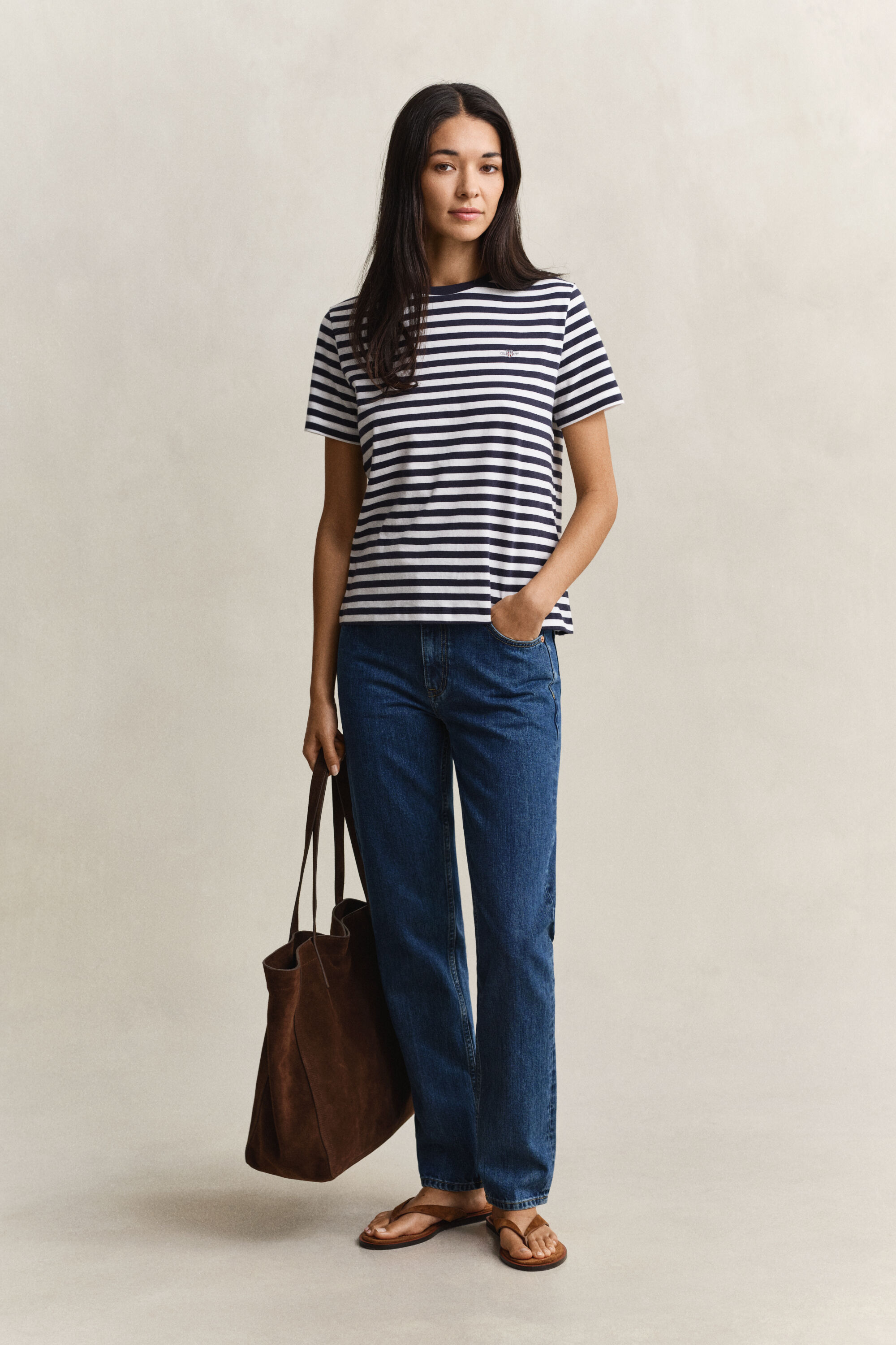 Shield T-Shirt mit Streifen