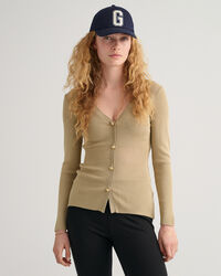 Gerippte Strickjacke