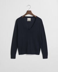 V-Neck Pullover aus extra feiner Merinowolle