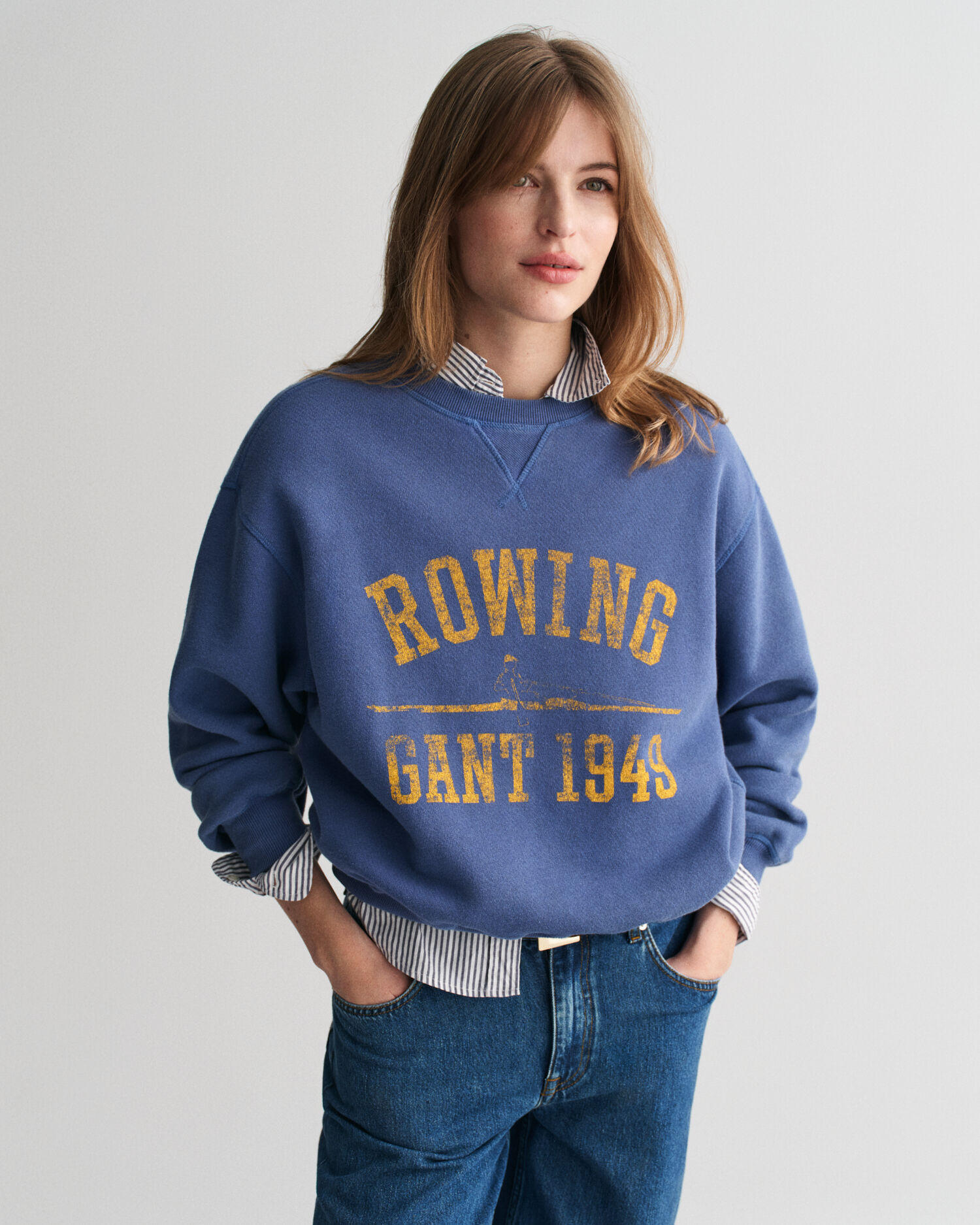 Gant sweatshirt damen blau Clearance