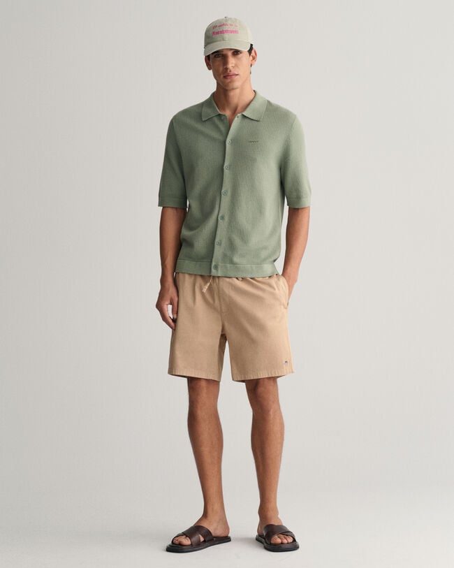 Kurzarmhemd aus Strukturstrick