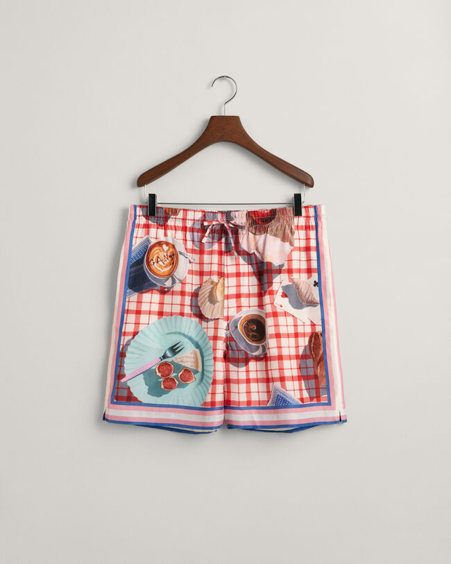 Seiden-Shorts mit Print