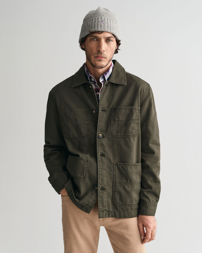 Stückgefärbte Hemdjacke