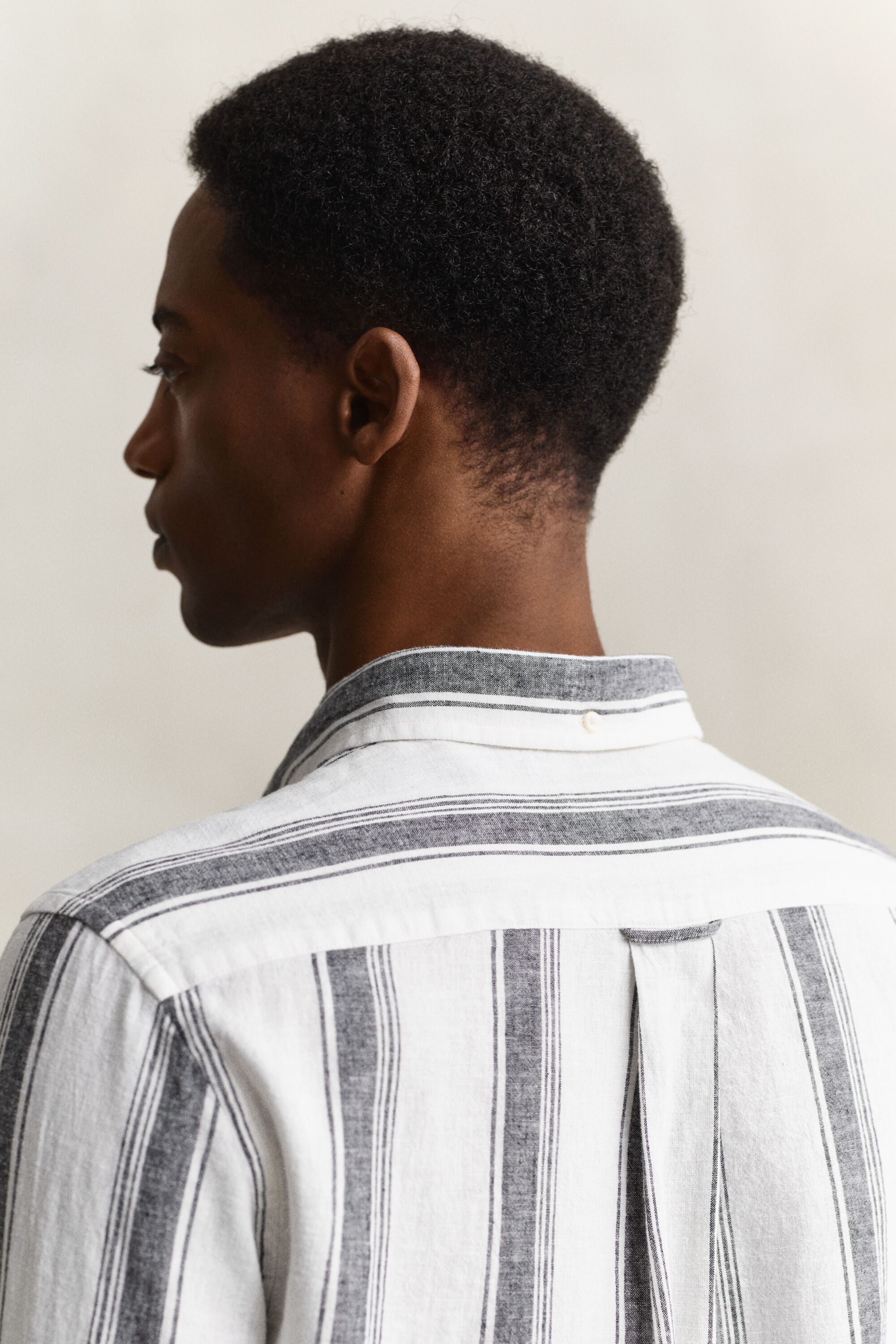 Gestreiftes Hemd aus Leinenmix