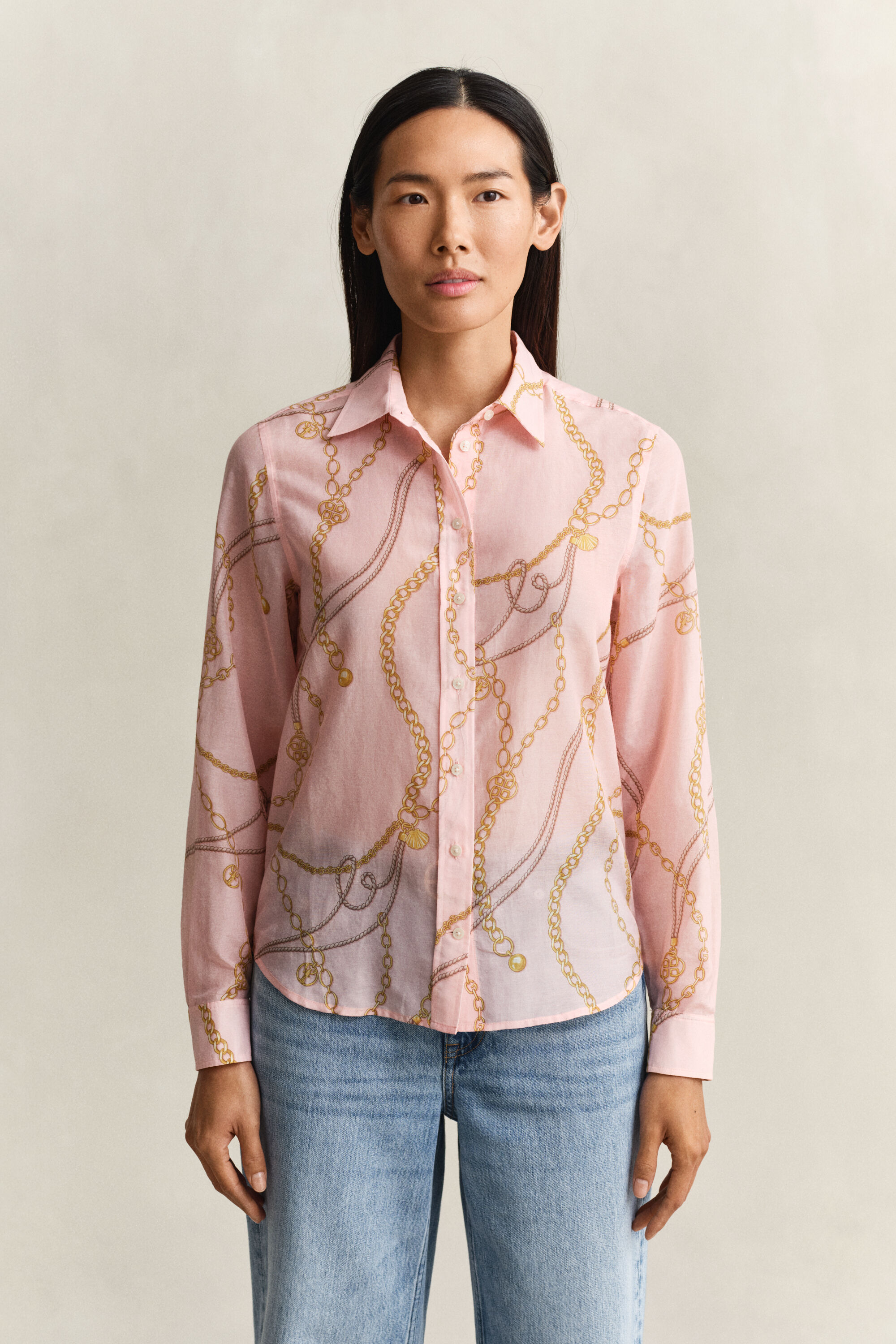 Bluse aus Baumwoll-Seiden-Mix
