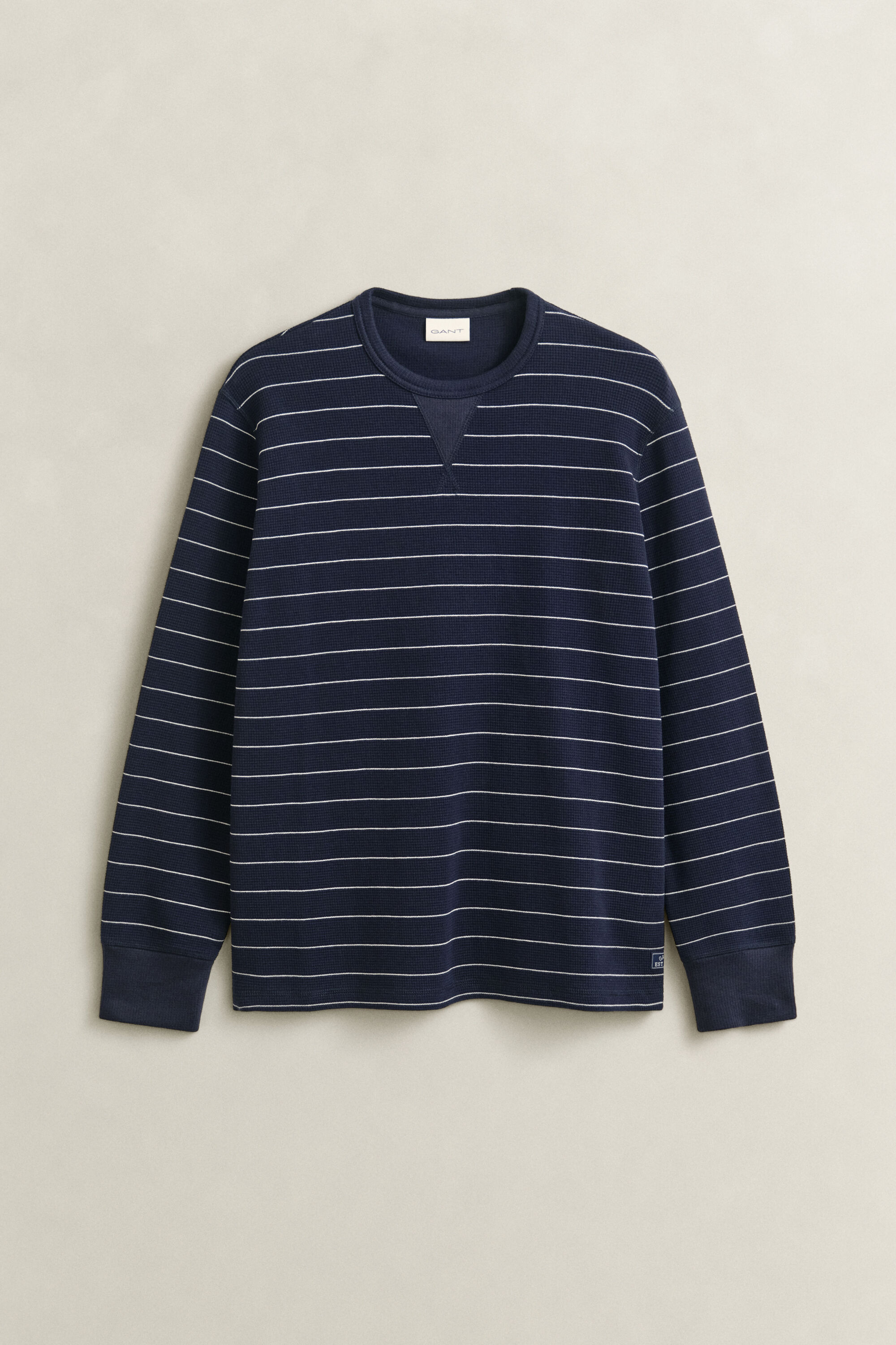 Strukturiertes Sweatshirt mit Streifen