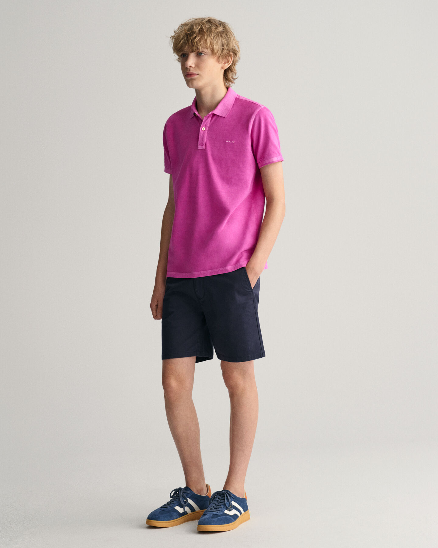 Teens Sunfaded Piqu&eacute; Poloshirt