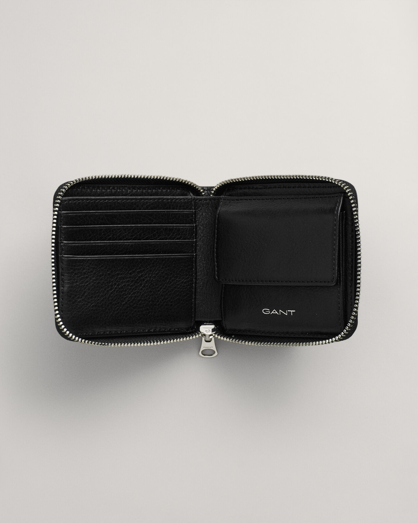 Leder-Geldbörse mit Reißverschluss