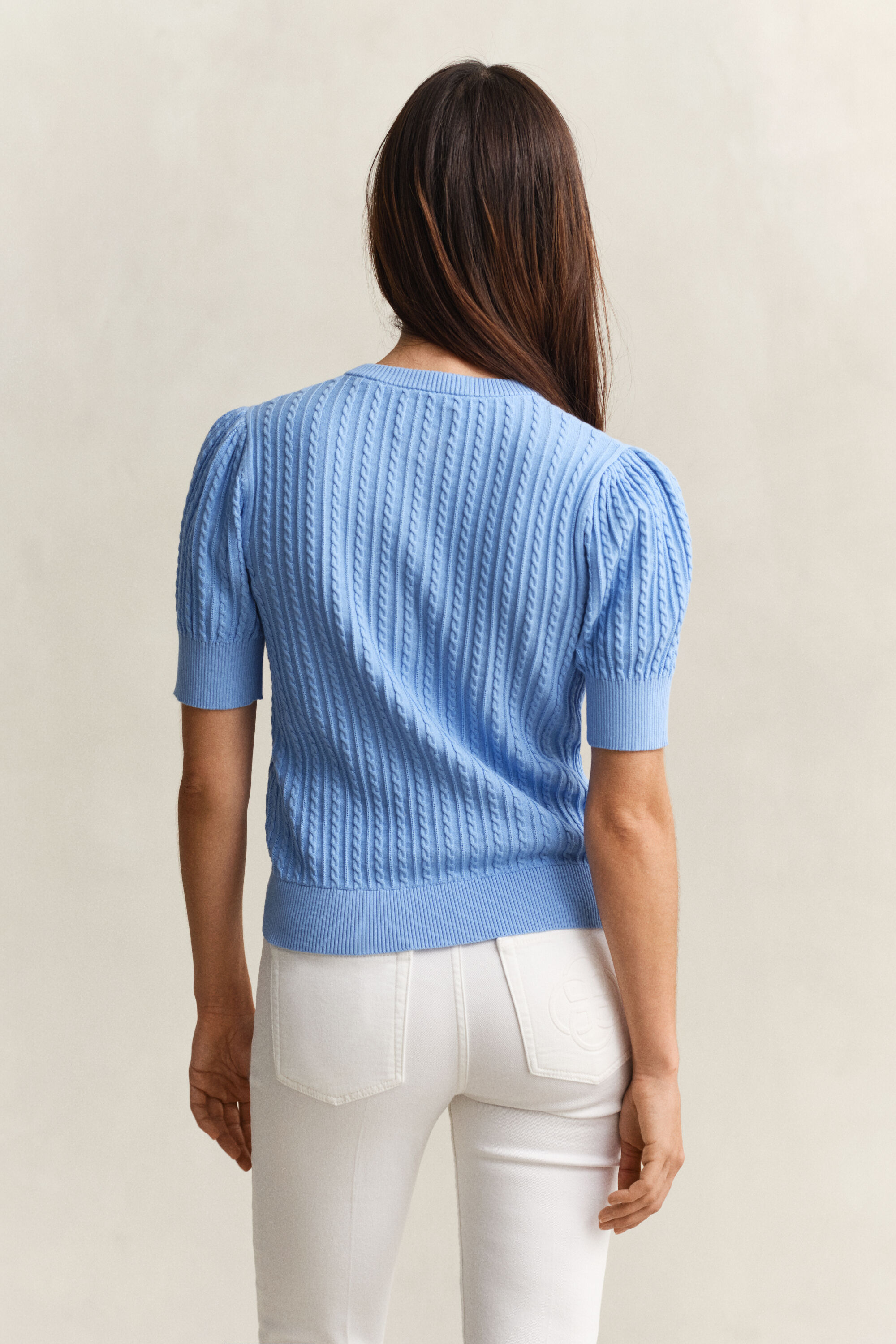 Zopfstrick Strickjacke aus Baumwolle