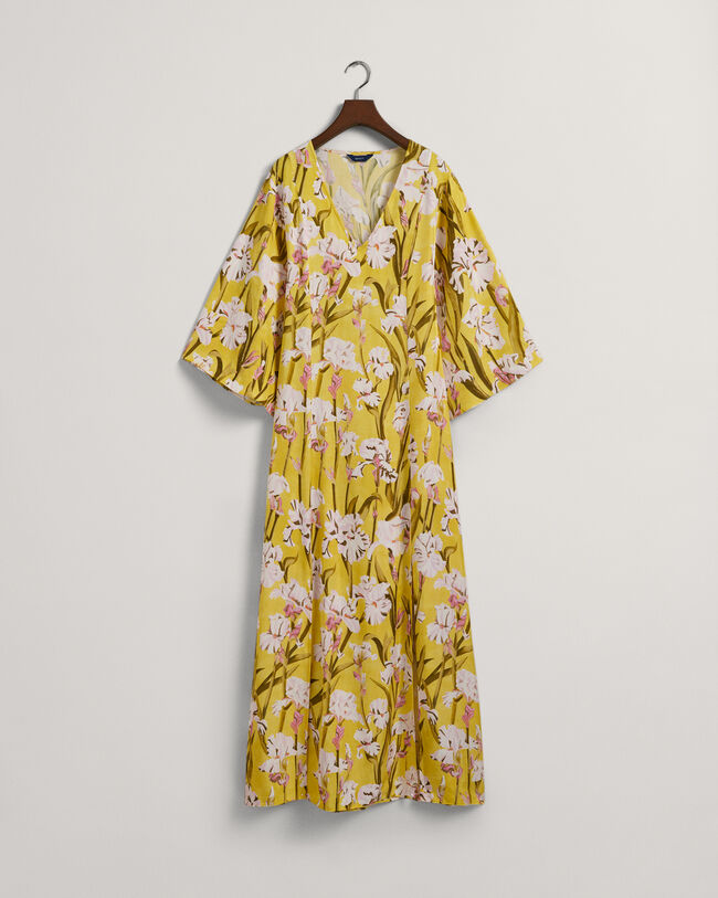 Iris V-Neck Maxikleid mit Print