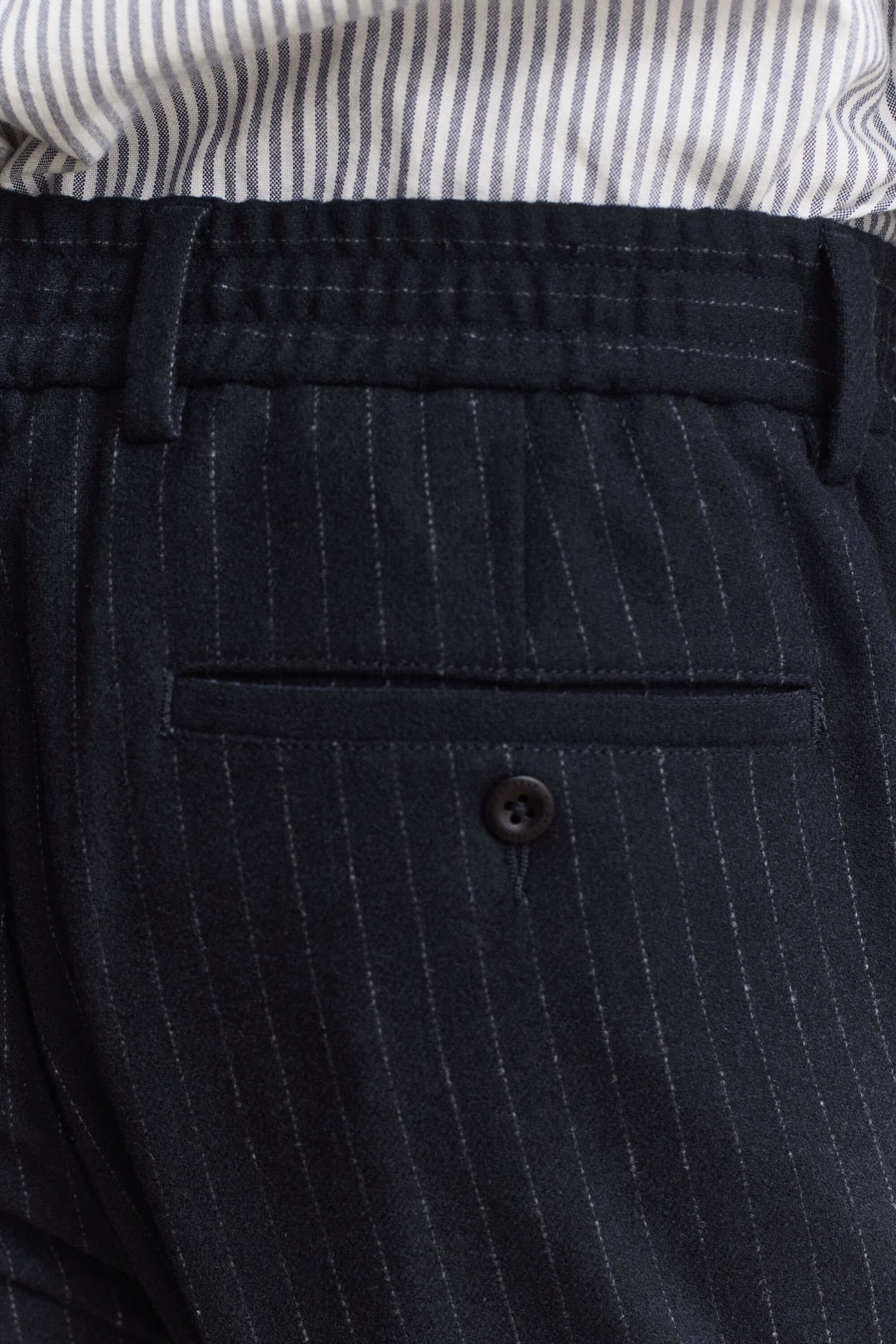 Slim Fit Wollflanellhose