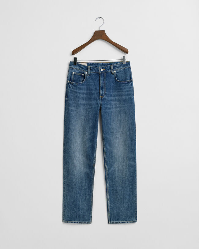 Stretch-Jeans mit geradem Bein