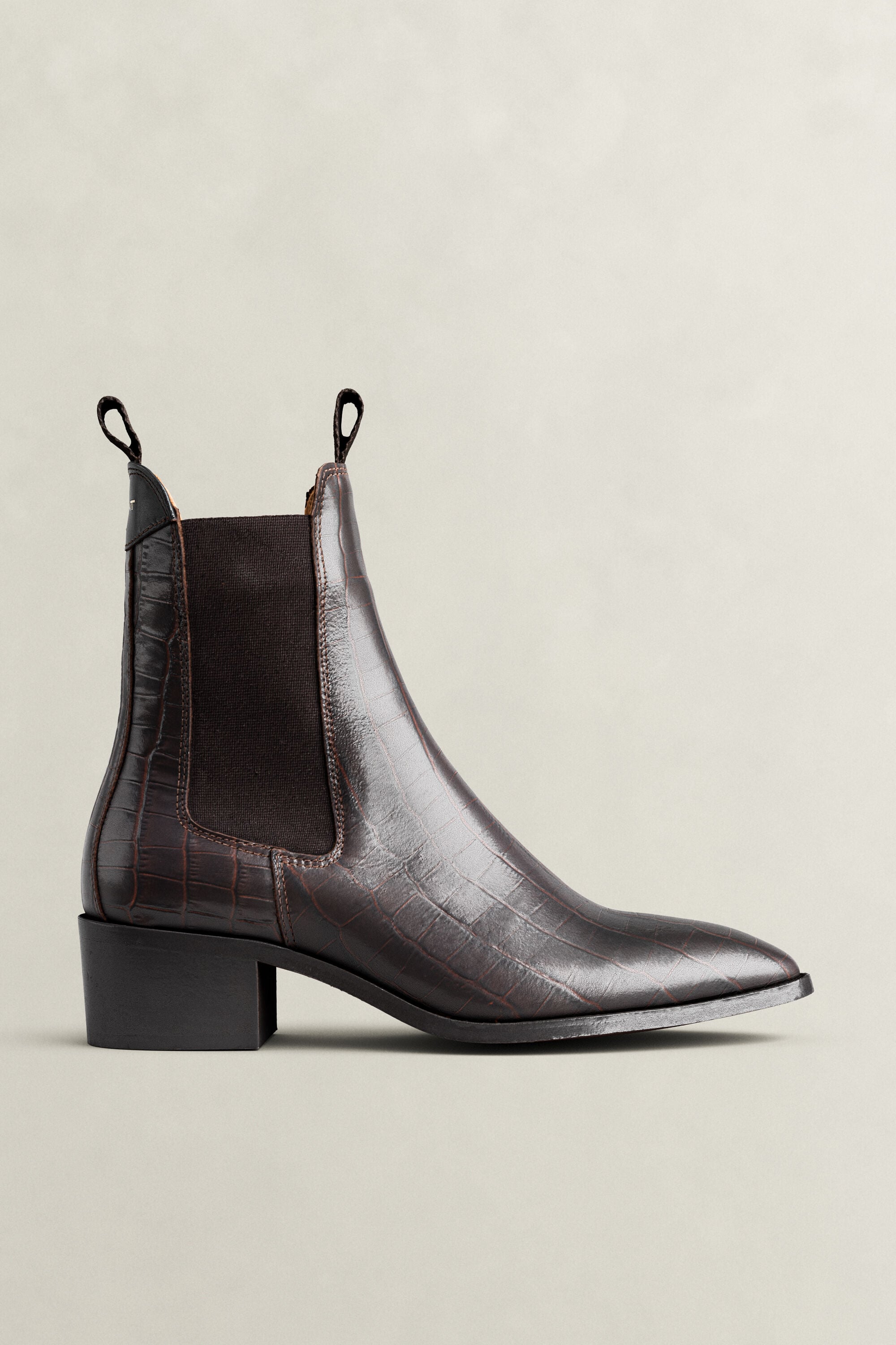 St Broomly Chelsea Boot aus Leder in Krokooptik