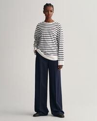 Logo Langarm-T-Shirt mit Streifen