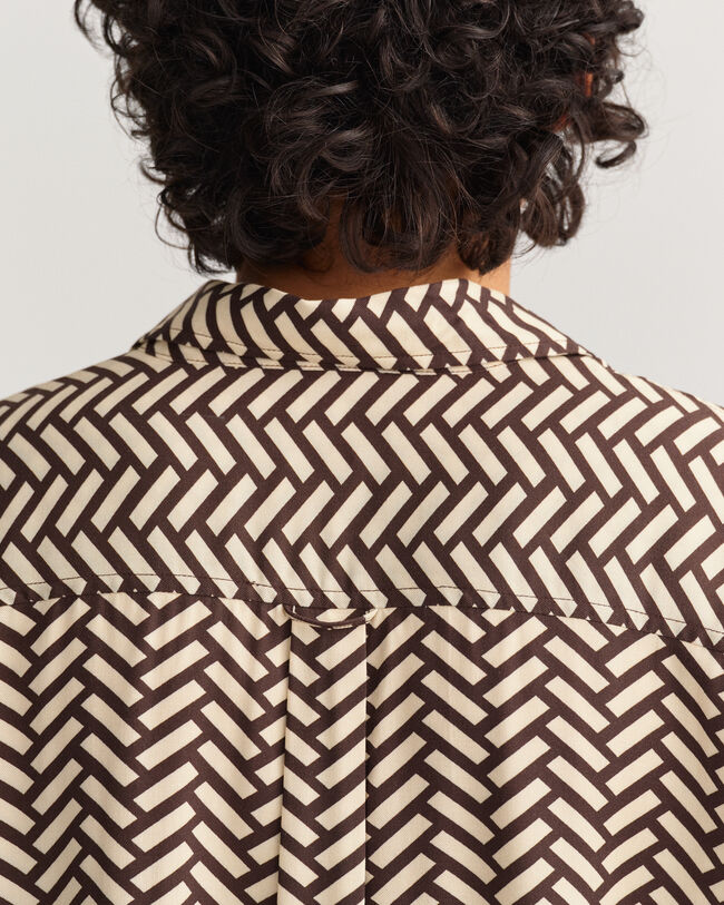 Relaxed Fit Geometric Bluse