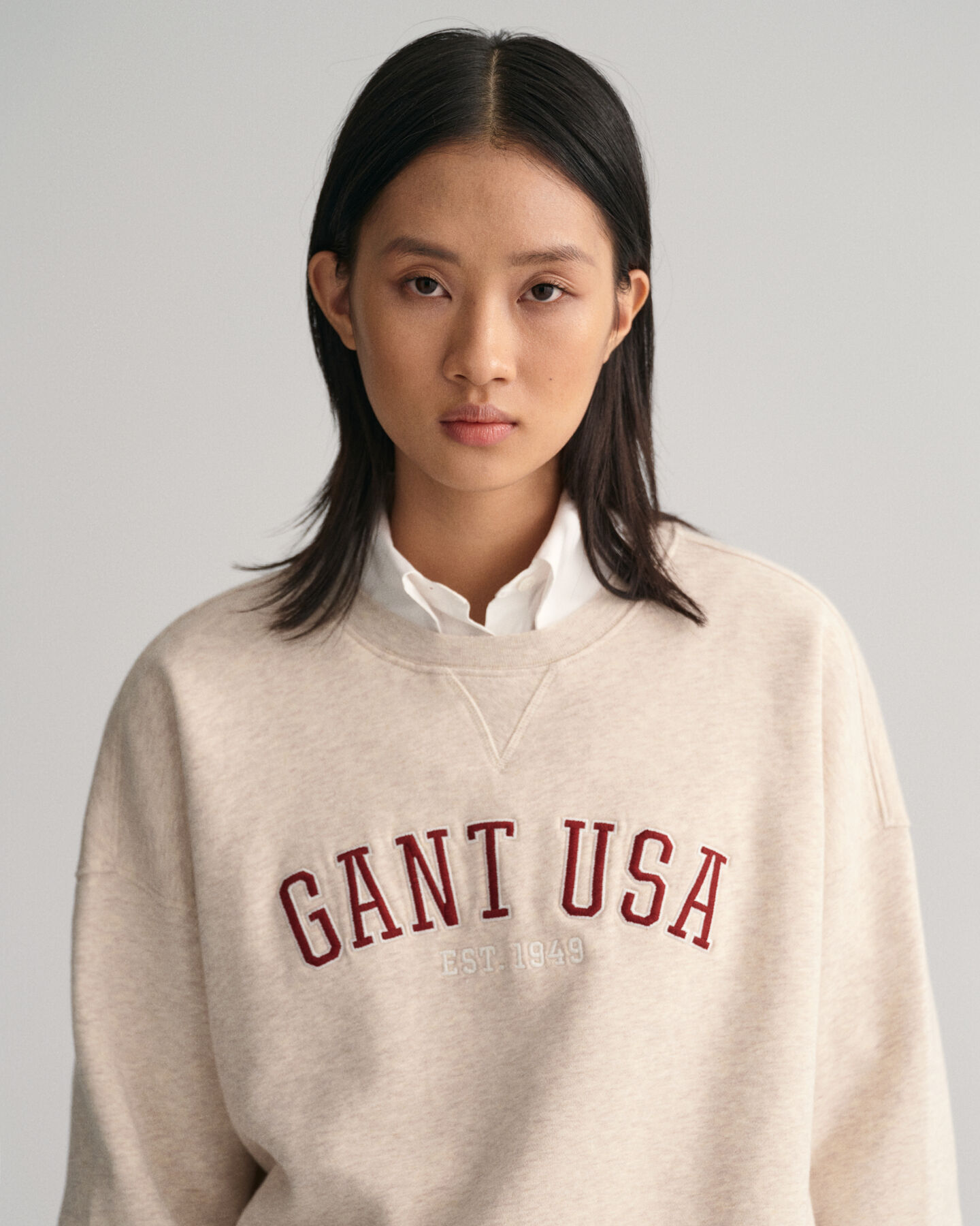 Oversized GANT USA Rundhals-Sweatshirt