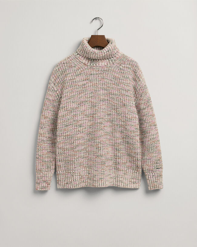 Mehrfarbiger Rollkragenpullover