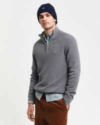 Gerippter Troyer aus Baumwoll-Woll-Gemisch