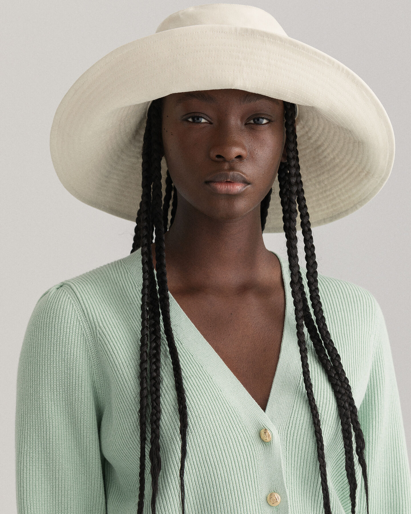 Gerippte Baumwollstrickjacke