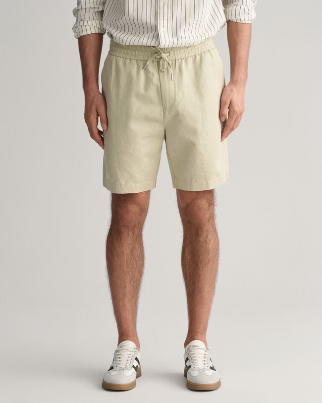 Shorts aus Baumwolle und Leinen