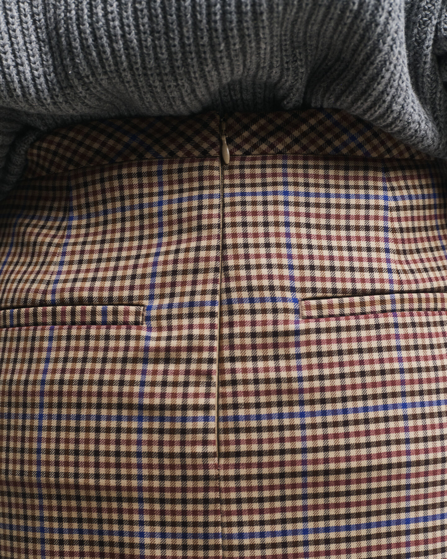 Karierter Bleistiftrock