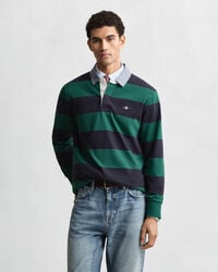 Gestreiftes Heavy Rugger mit Chambray-Kragen