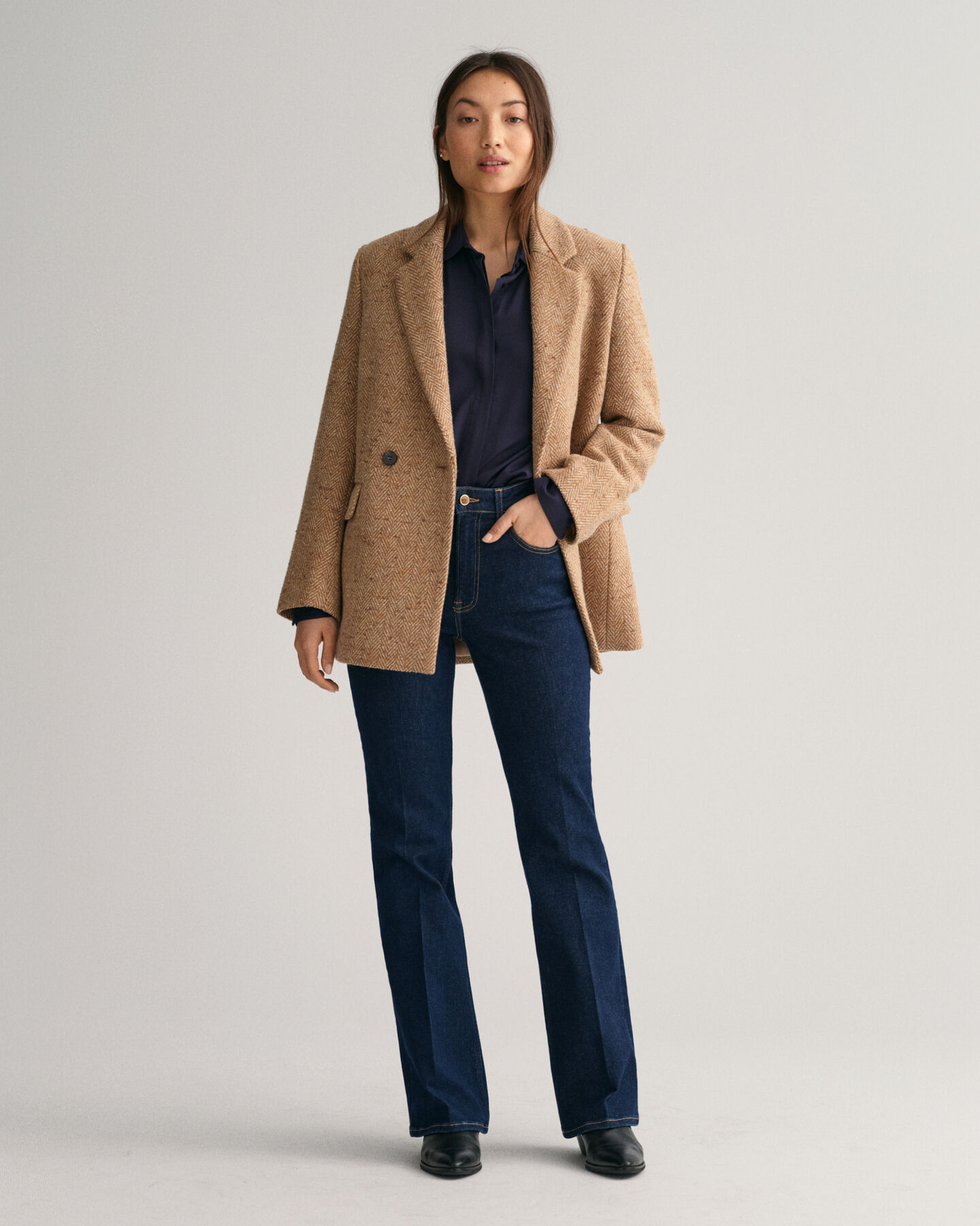 Regular Fit Satinbluse