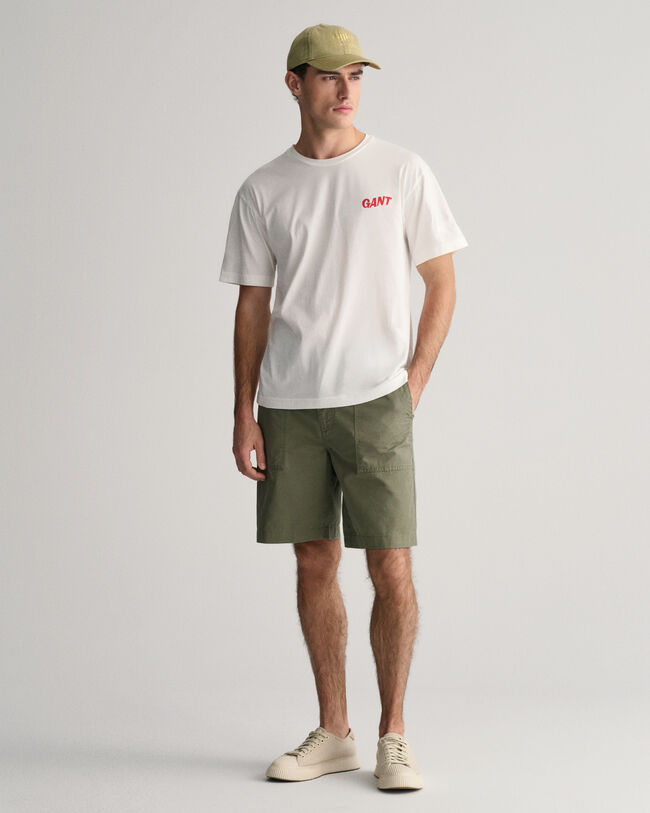 Regular Fit Baumwoll Leinen Shorts