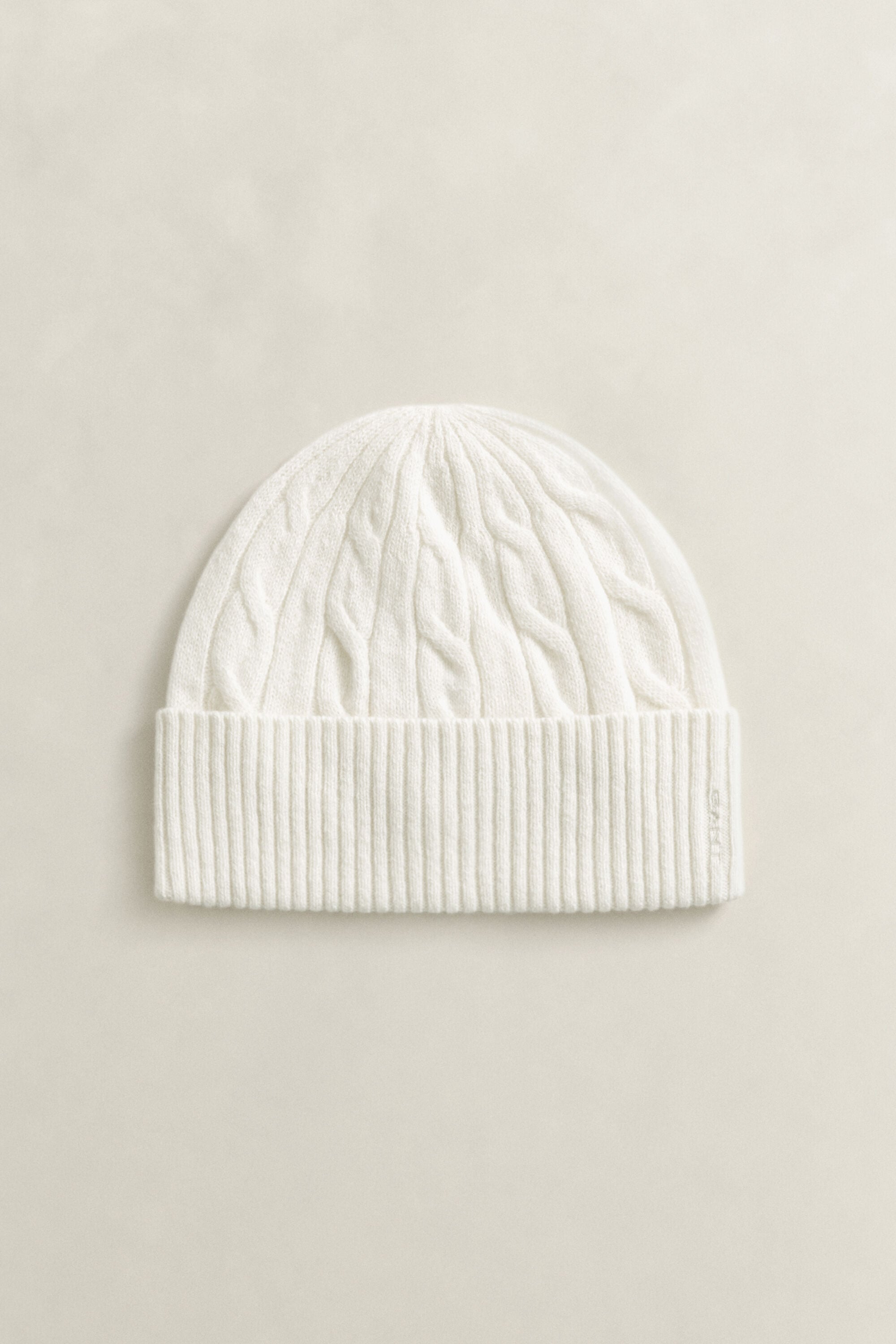 Zopfstrick-Beanie aus Wolle
