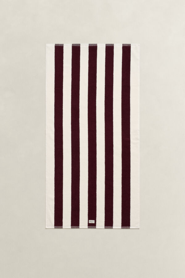 Handtuch mit Streifen 70 x 140 — DARKENED WINE