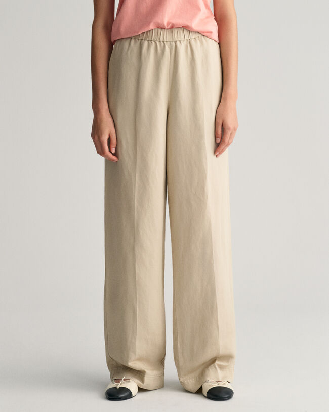 Relaxed Fit Leinenmix Pull-On Hose