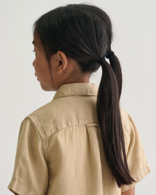 Kids Leinen Kurzarmhemd