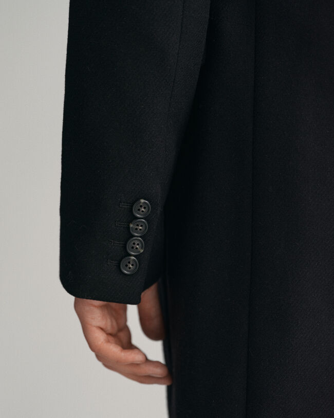 Tailored Fit Klassischer Woll Topcoat