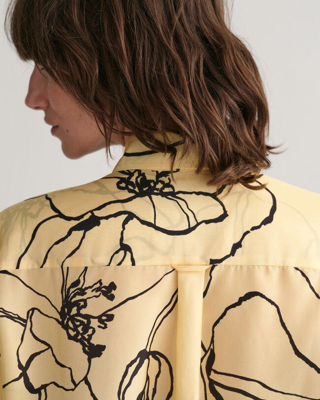 Oversized Line Drawing Seidenbluse