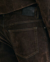 Relaxed Fit Flocked Samt Jeans