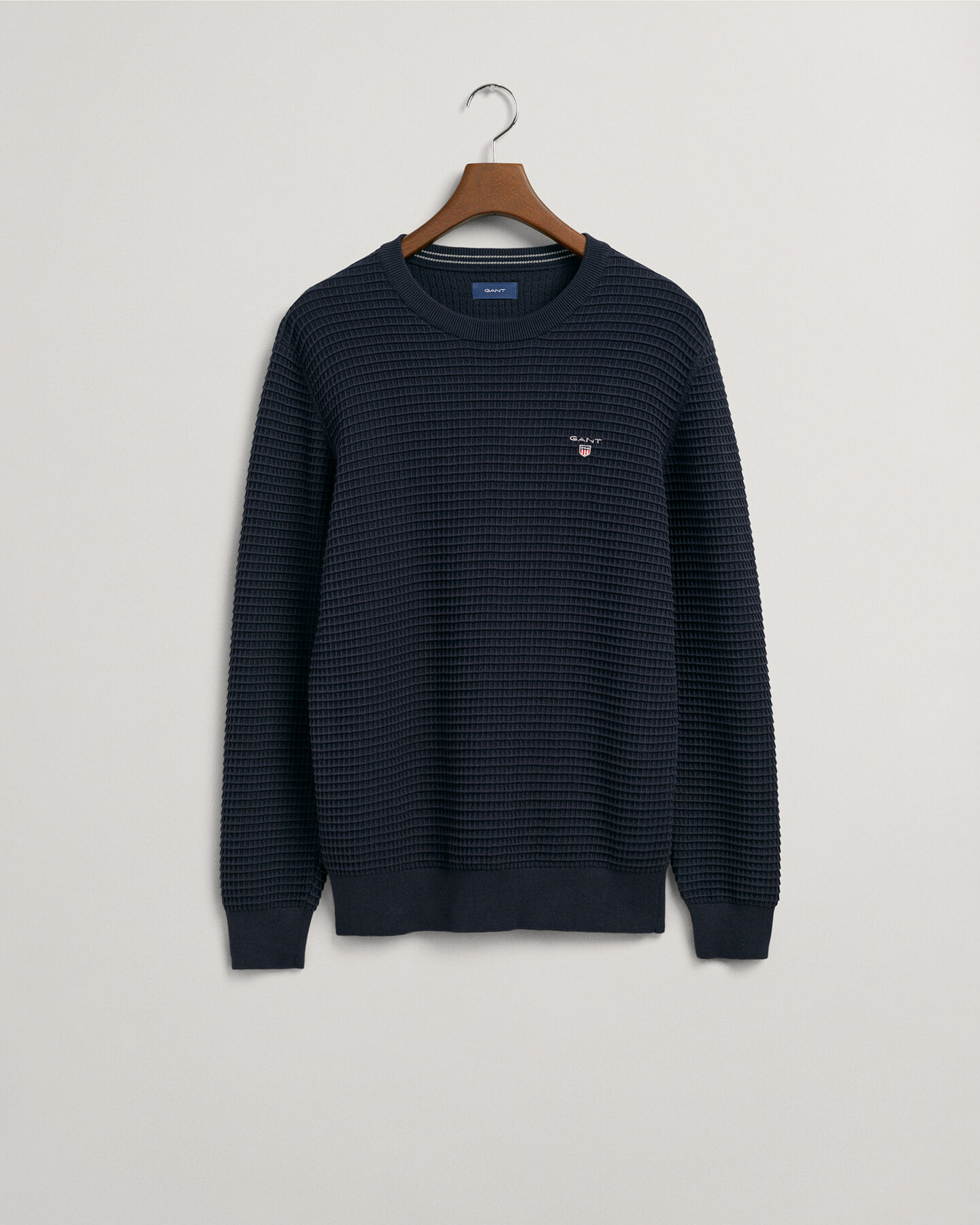 Struktur Rundhalspullover aus Baumwolle