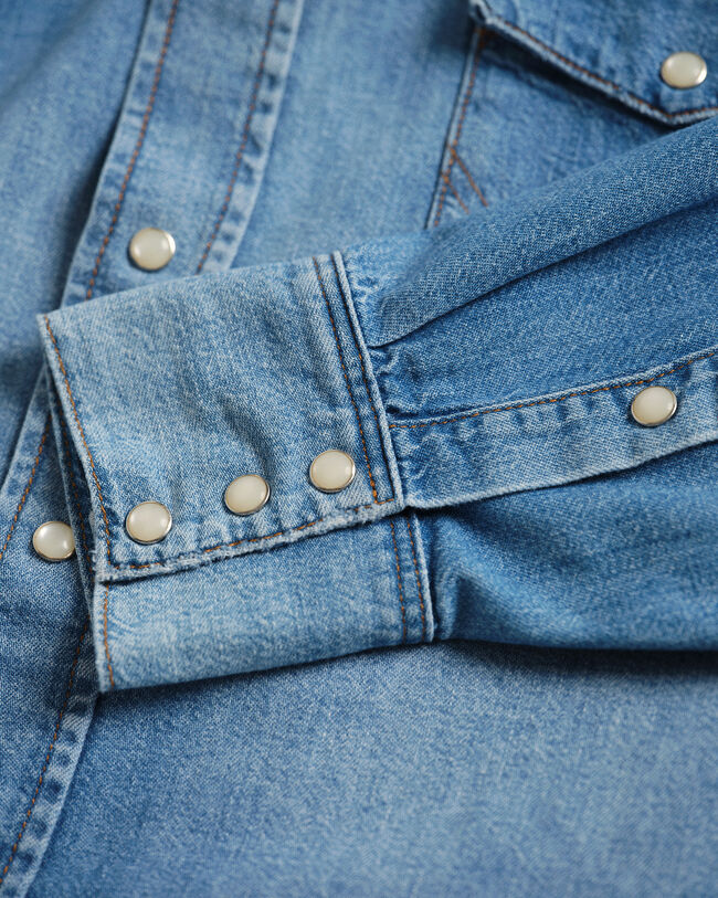 Wrangler x GANT Relaxed Fit Denim Western Hemd