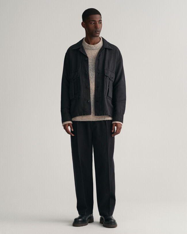 Twill-Chinohose mit Bügelfalten