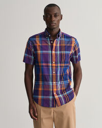 Farbenfrohes Regular Fit Madras Kurzarmhemd