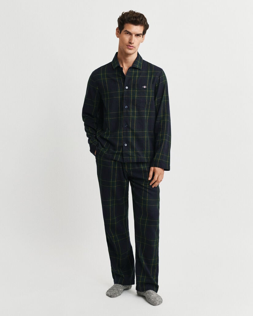Flanell-Pyjama mit Karomuster in Geschenkbox