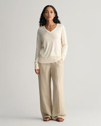 Feinstrick V-Neck Pullover