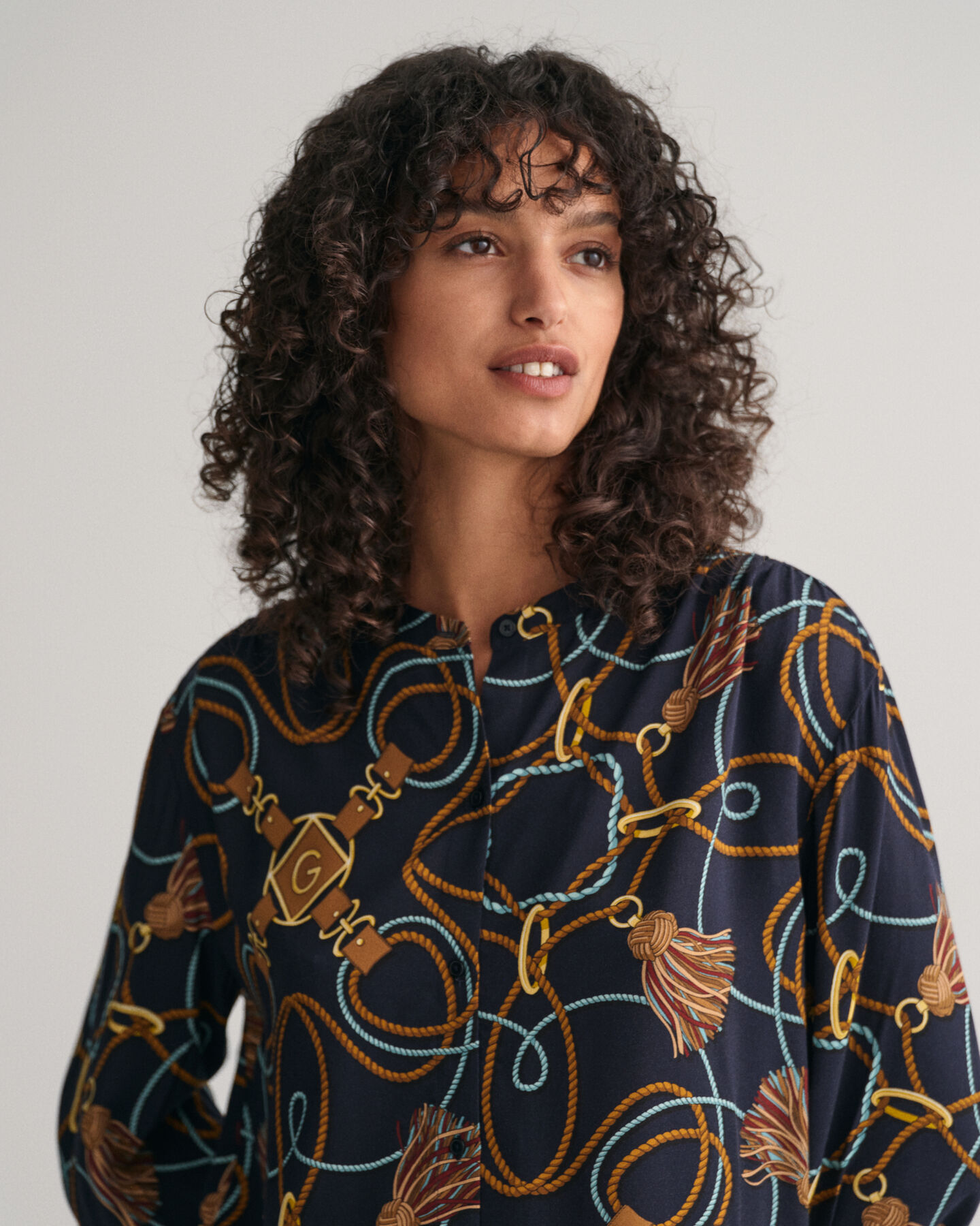 Bluse mit Seil-Print