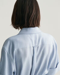 Kurzarm-Hemdblusenkleid mit Tasche