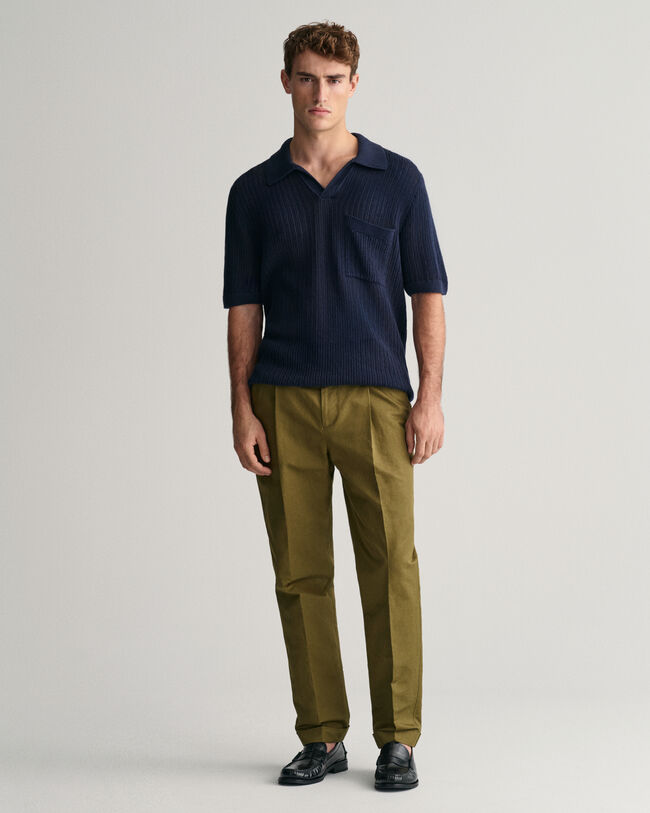 Regular Fit Baumwoll Leinen Hose