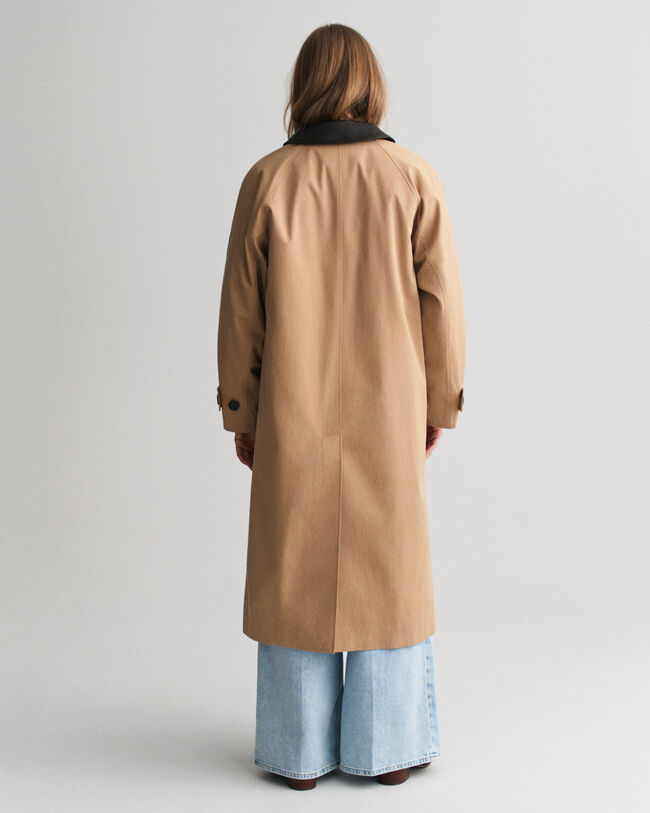 Kurzmantel mit Lederkragen