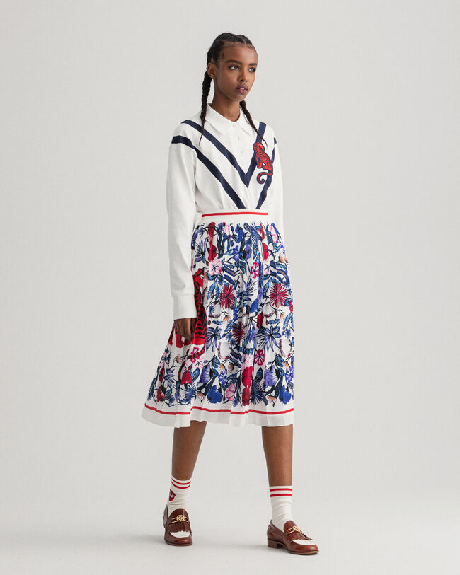 Tiger Floral Faltenrock