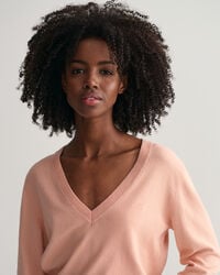 Leichter V-Neck Pullover aus Baumwolle