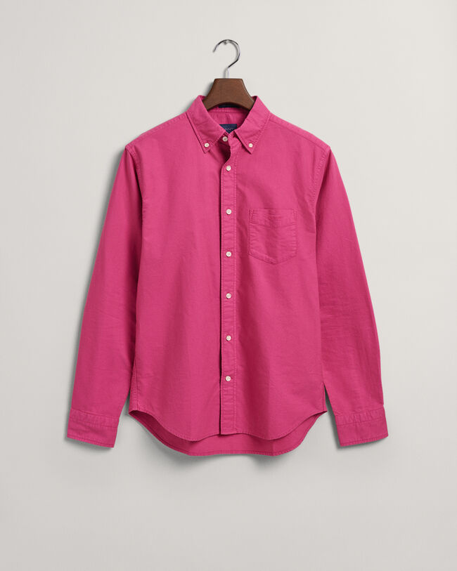 Regular Fit Sunfaded Oxford-Hemd